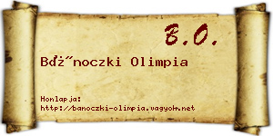 Bánoczki Olimpia névjegykártya